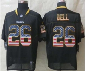 nike nfl jerseys pittsburgh steelers #26 bell black[Elite USA flag fashion][bell]