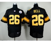 nike nfl jerseys pittsburgh steelers #26 bell black[Elite yellow number]