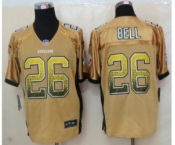 nike nfl jerseys pittsburgh steelers #26 bell gold[Elite drift fashion][bell]
