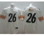 nike nfl jerseys pittsburgh steelers #26 bell white[Elite]