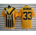 nike nfl jerseys pittsburgh steelers #33 redman throwback yellow-black 1933