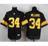 nike nfl jerseys pittsburgh steelers #34 williams black[Elite][number golden][williams]