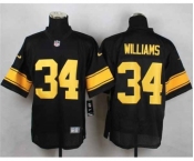 nike nfl jerseys pittsburgh steelers #34 williams black[Elite][number golden][williams]