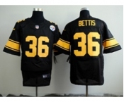 nike nfl jerseys pittsburgh steelers #36 bettis white[Elite][number golden]