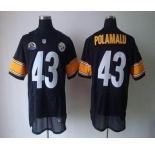 nike nfl jerseys pittsburgh steelers #43 polamalu black[Elite 50th Patch]