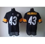 nike nfl jerseys pittsburgh steelers #43 polamalu black[elite]