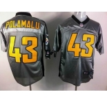 nike nfl jerseys pittsburgh steelers #43 polamalu grey[Elite shadow]