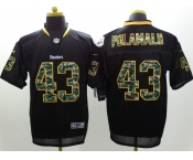 nike nfl jerseys pittsburgh steelers #43 troy polamalu black[Elite Camo Fashion]