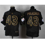 nike nfl jerseys pittsburgh steelers #43 troy polamalu black[Elite gold lettering fashion]