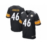 nike nfl jerseys pittsburgh steelers #46 will johnson black(Elite)