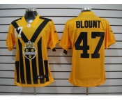 nike nfl jerseys pittsburgh steelers #47 blount throwback yellow-black 1933