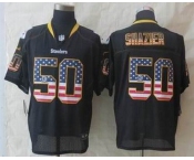 nike nfl jerseys pittsburgh steelers #50 shazier black[Elite USA flag fashion]