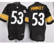 nike nfl jerseys pittsburgh steelers #53 pouncey black[Elite]