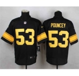 nike nfl jerseys pittsburgh steelers #53 pouncey black[Elite][number golden]