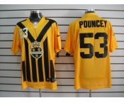 nike nfl jerseys pittsburgh steelers #53 pouncey throwback yellow-black 1933