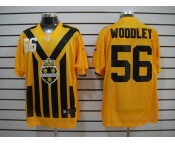 nike nfl jerseys pittsburgh steelers #56 woodley throwback yellow-black 1933