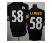 nike nfl jerseys pittsburgh steelers #58 lambert black[Elite]