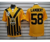 nike nfl jerseys pittsburgh steelers #58 lambert throwback yellow-black 1933