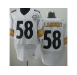 nike nfl jerseys pittsburgh steelers #58 lambert white[Elite]