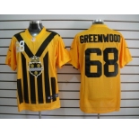 nike nfl jerseys pittsburgh steelers #68 greenwood throwback yellow-black 1933