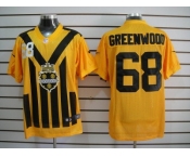 nike nfl jerseys pittsburgh steelers #68 greenwood throwback yellow-black 1933