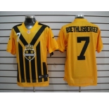 nike nfl jerseys pittsburgh steelers #7 roethlisberger throwback yellow-black 1933