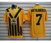 nike nfl jerseys pittsburgh steelers #7 roethlisberger throwback yellow-black 1933