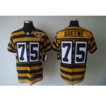 nike nfl jerseys pittsburgh steelers #75 greene throwback yellow-black(team 80 anniversary)