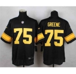 nike nfl jerseys pittsburgh steelers #75 joe greene black[Elite][number golden]