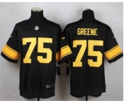 nike nfl jerseys pittsburgh steelers #75 joe greene black[Elite][number golden]