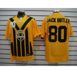 nike nfl jerseys pittsburgh steelers #80 jack butler throwback yellow-black 1933
