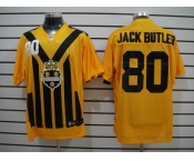 nike nfl jerseys pittsburgh steelers #80 jack butler throwback yellow-black 1933