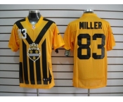 nike nfl jerseys pittsburgh steelers #83 miller throwback yellow-black 1933
