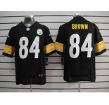 nike nfl jerseys pittsburgh steelers #84 brown black[elite]