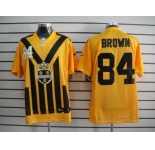 nike nfl jerseys pittsburgh steelers #84 brown throwback yellow-black 1933