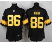 nike nfl jerseys pittsburgh steelers #86 ward black[Elite][number golden]