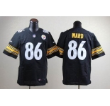 nike nfl jerseys pittsburgh steelers #86 ward black[elite]