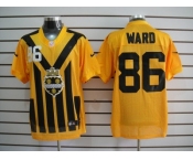 nike nfl jerseys pittsburgh steelers #86 ward throwback yellow-black 1933