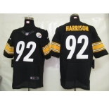 nike nfl jerseys pittsburgh steelers #92 harrison black[elite]