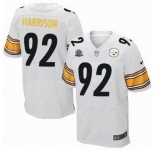 nike nfl jerseys pittsburgh steelers #92 harrison white[Elite 50th Patch]