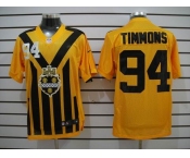 nike nfl jerseys pittsburgh steelers #94 timmons throwback yellow-black 1933