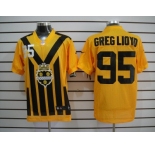 nike nfl jerseys pittsburgh steelers #95 greg lioyd throwback yellow-black 1933