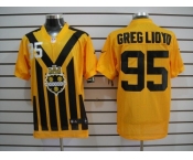 nike nfl jerseys pittsburgh steelers #95 greg lioyd throwback yellow-black 1933
