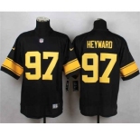 nike nfl jerseys pittsburgh steelers #97 heyward black[Elite][number golden]