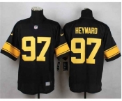 nike nfl jerseys pittsburgh steelers #97 heyward black[Elite][number golden]