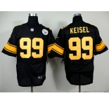nike nfl jerseys pittsburgh steelers #99 kelsel black[Elite yellow number]
