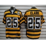 nike pittsburgh steelers #25 clark throwback yellow black(team 80 anniversary)