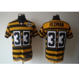 nike pittsburgh steelers #33 redman throwback yellow-black(team 80 anniversary)