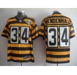 nike pittsburgh steelers #34 mendenhall throwback yellow black(team 80 anniversary)