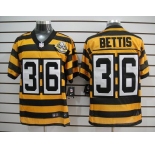 nike pittsburgh steelers #36 bettis throwback yellow black(team 80 anniversary)